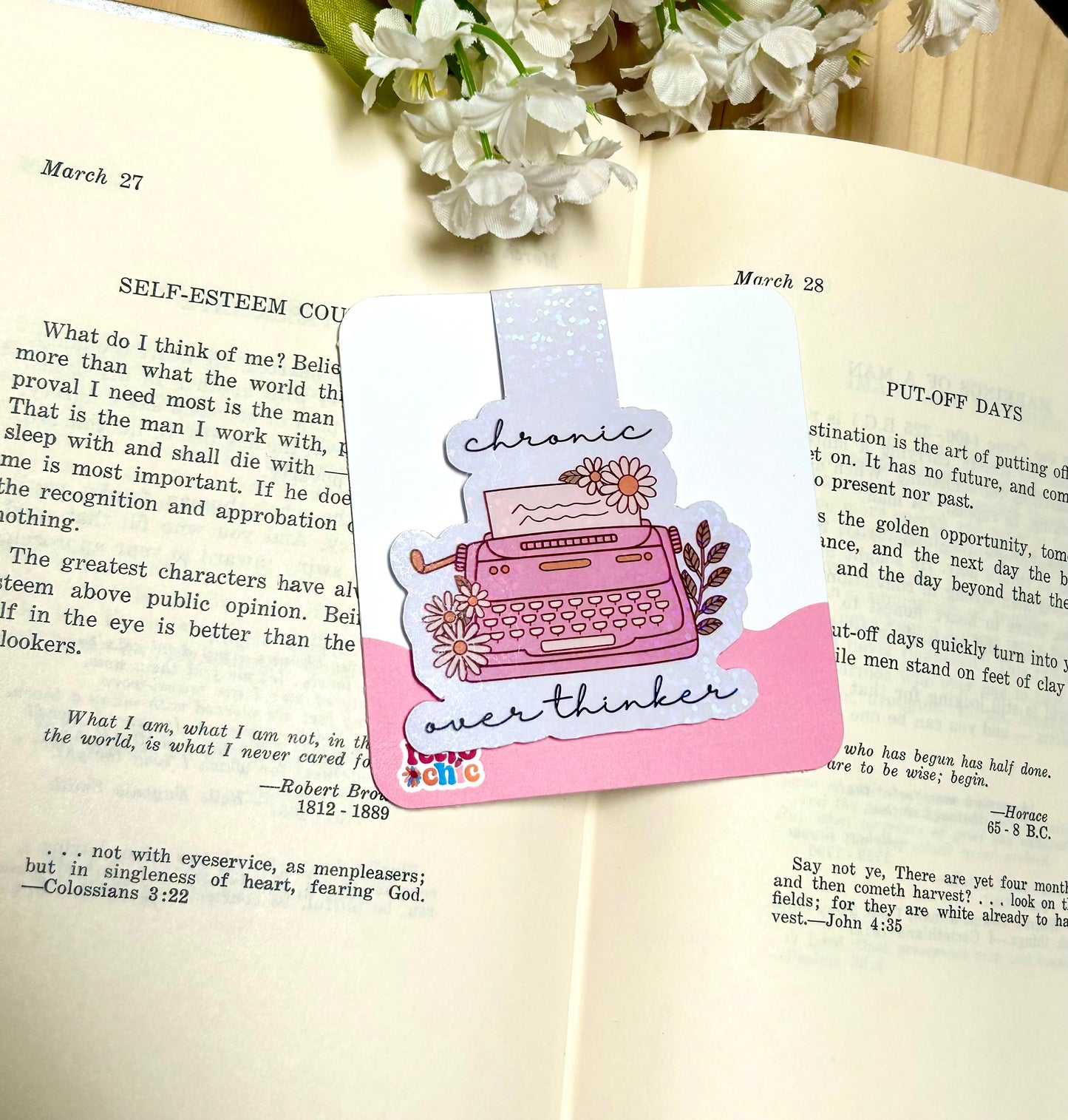 Chronic Overthinker Bookmark