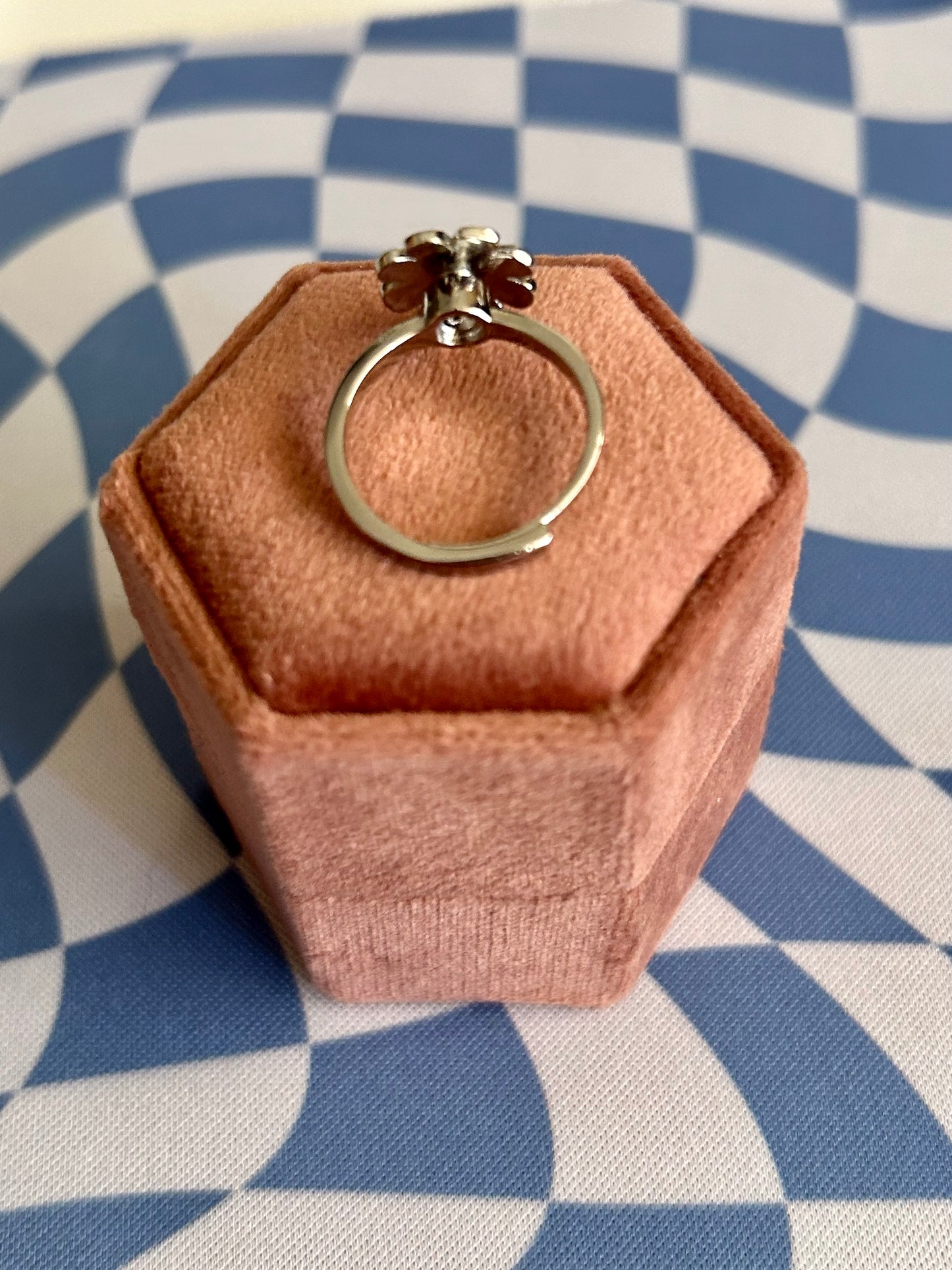 Blue Flower fidget ring