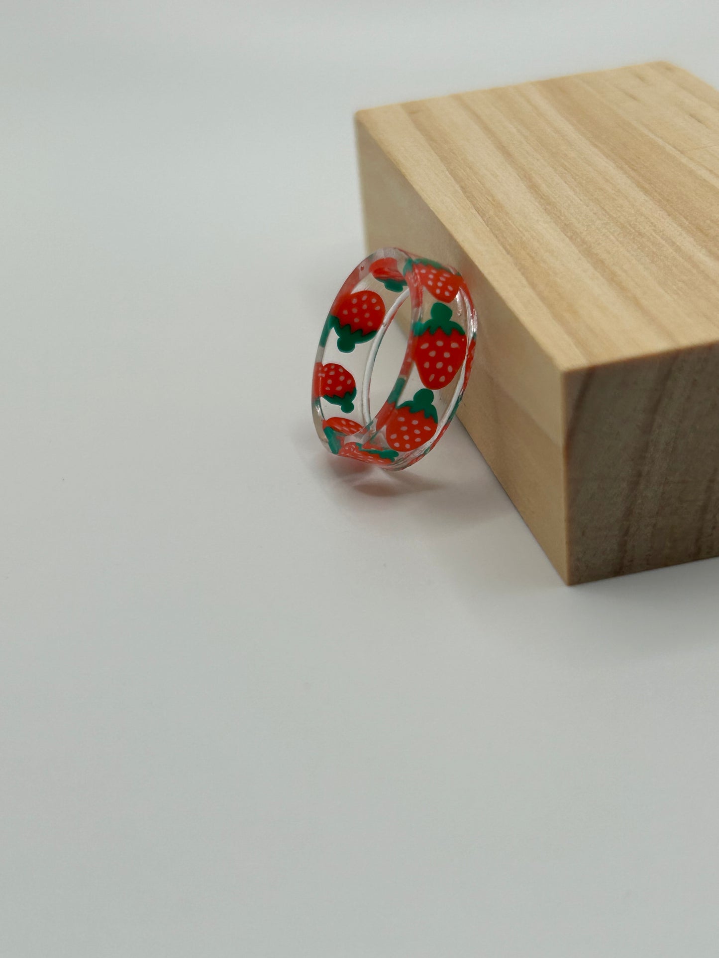 Strawberry Resin Ring