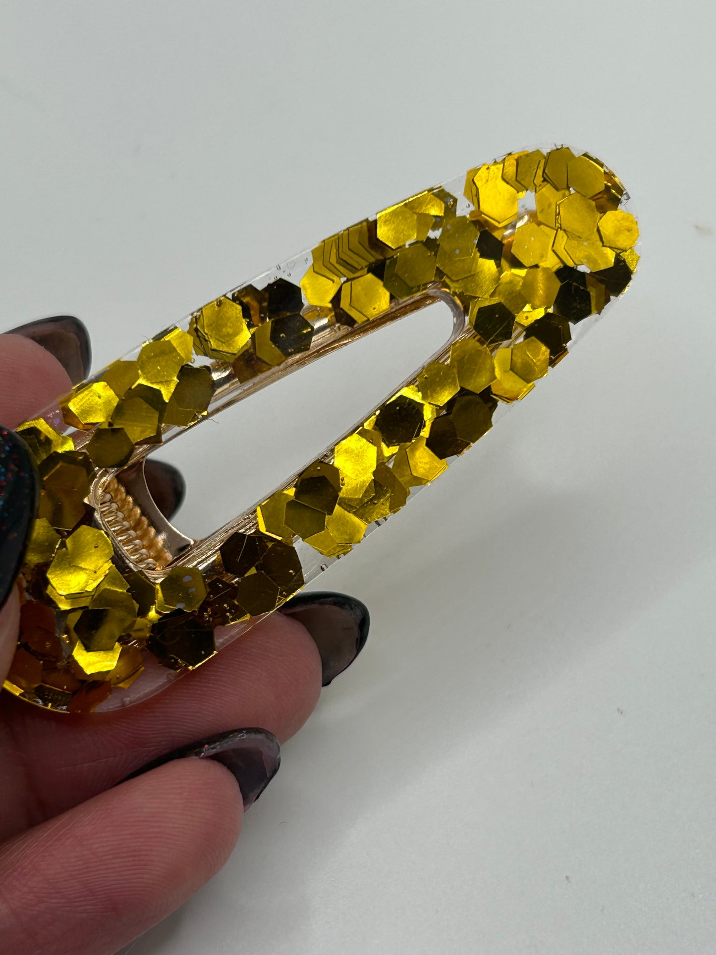 Gold Glitter Barrette