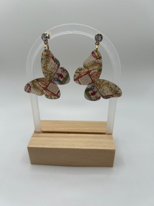 Butterfly Map Earrings