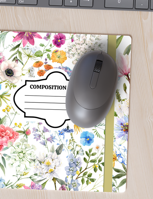 White Notebook Mouse Pad