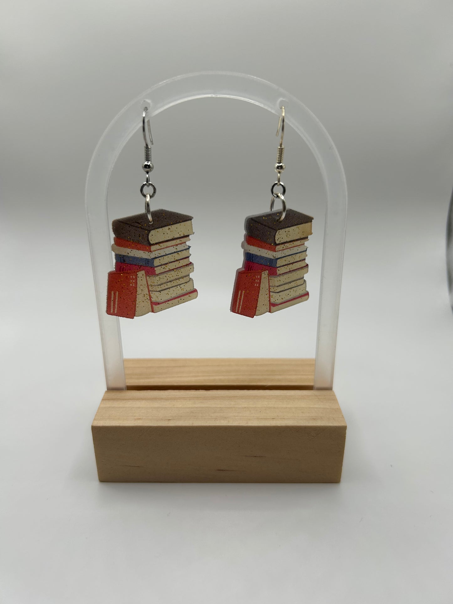 Stack of Books Earrings