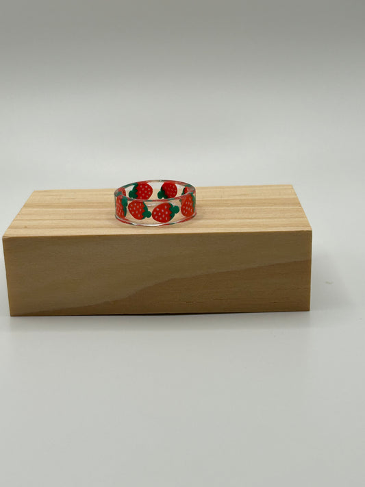 Strawberry Resin Ring